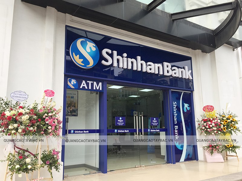 Thiết kế thi công biển quảng cáo ngân hàng shinhanbank