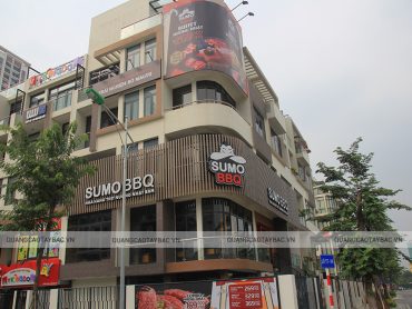 Biển quảng cáo nhà hàng thịt nướng sumo