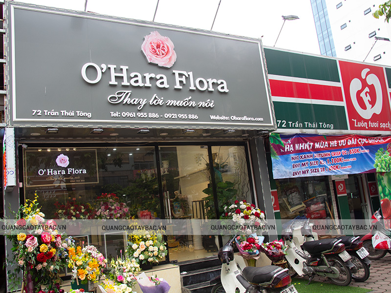 Biển quảng cáo cửa hàng hoa tươi Ohara
