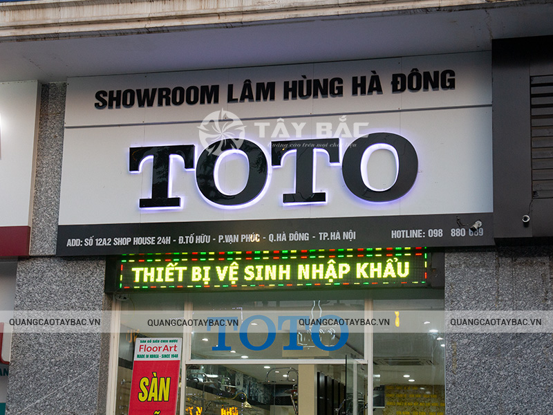 Biển quảng cáo showroom thiết bị vệ sinh Lâm Hùng
