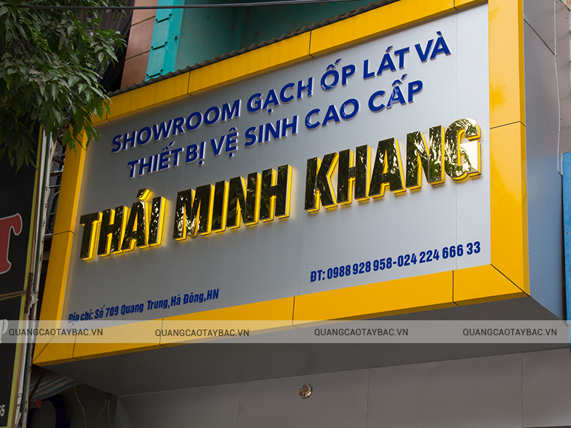 Biển quảng cáo thiết bị vệ sinh Thái Minh Khang