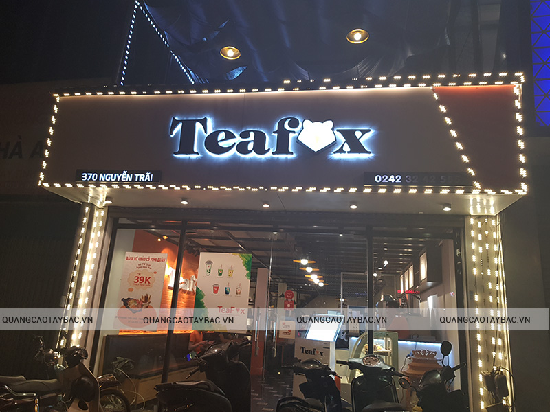 Biển quảng cáo trà sữa TeaFox