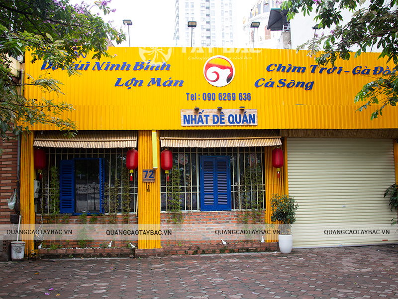 Biển quảng cáo nhà hàng de núi Ninh Bình