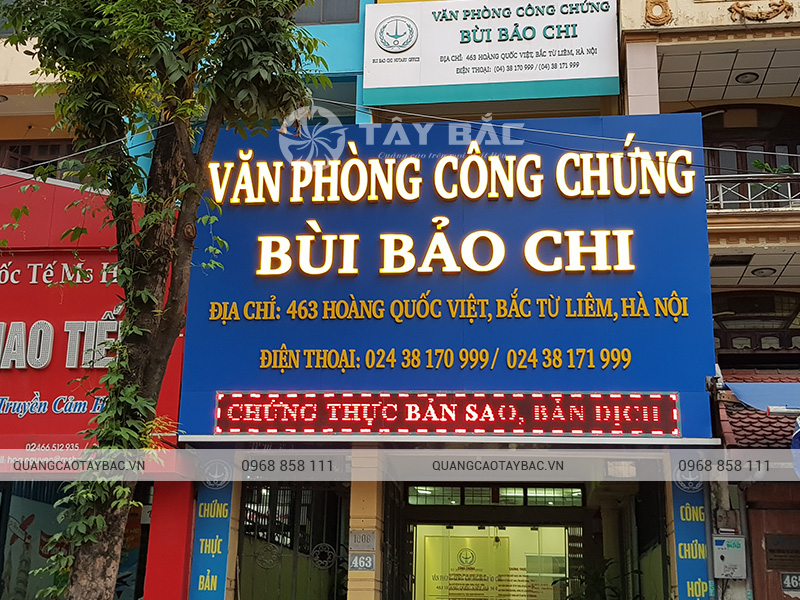 Biển quảng cáo văn phòng công chứng Hoàng Quốc Việt