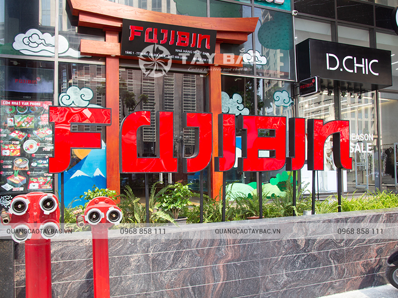 Biển hiệu quảng cáo nhà hàng FujjBin